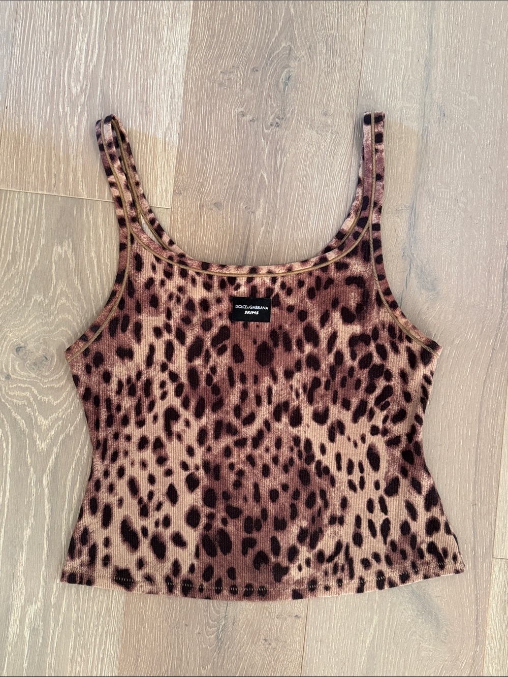skims dolce & gabbana leopard print tank size xl